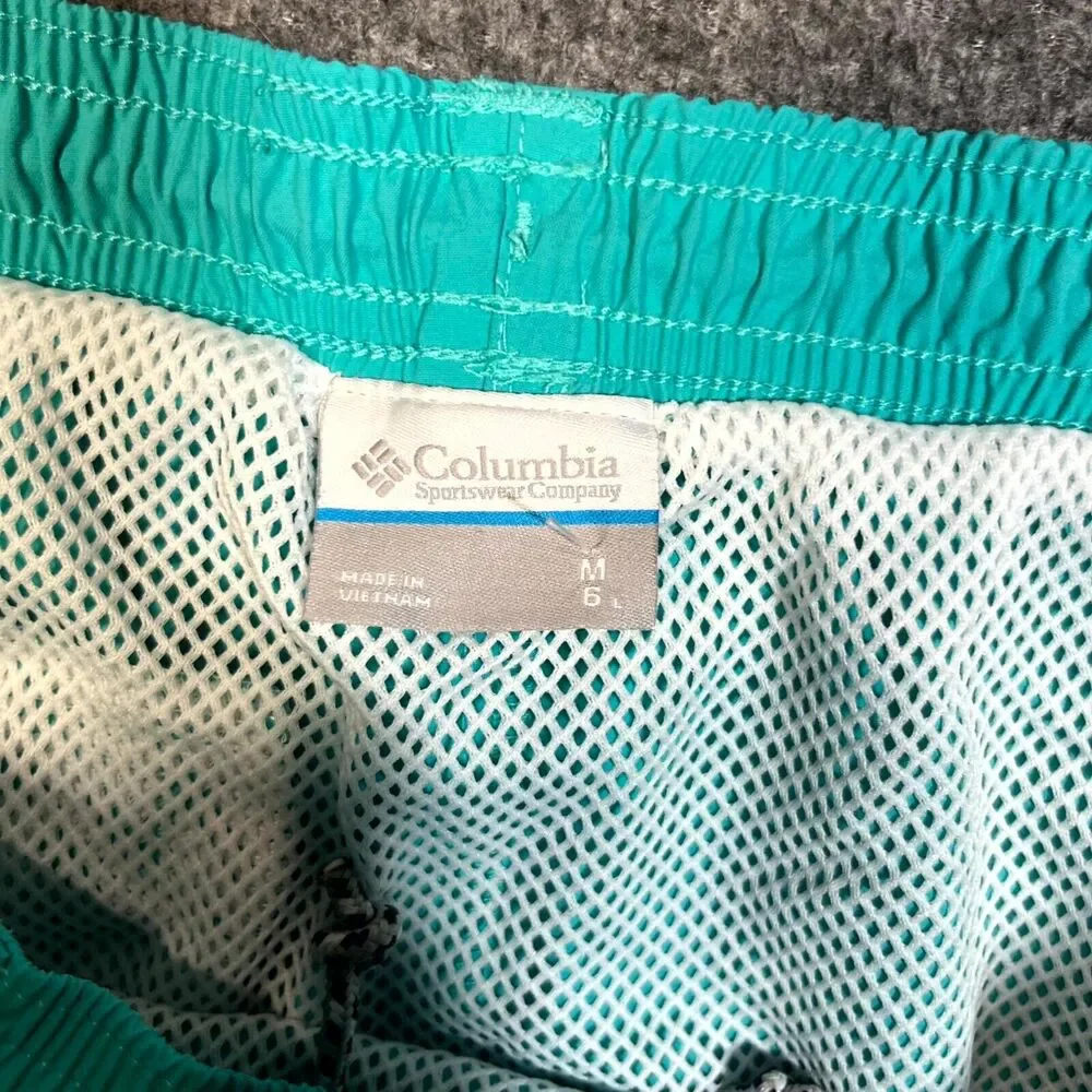 Columbia PFG Swim Trunks Mens M Teal Omni Shade Backcast III Water Short NEW